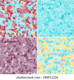 Colorful mosaic set. Vector background. 