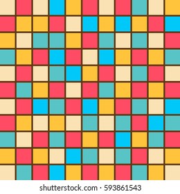 Colorful mosaic square block pattern for abstract background concept