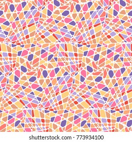 Colorful mosaic style vector seamless pattern