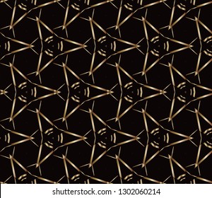 Colorful mosaic texture, Seamless  illustration for design seamless pattern with golden elements. Shining illustration with lines on abstract template. Vector 