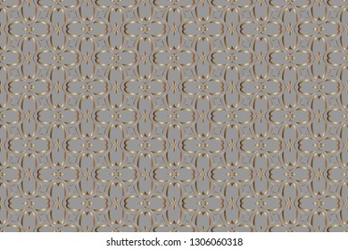 Colorful mosaic texture, Seamless  illustration for design seamless pattern with golden elements. Shining illustration with lines on abstract template. Vector illustration    