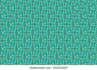 Colorful mosaic texture, Seamless  illustration for design seamless pattern with golden elements. Shining illustration with lines on abstract template. Vector illustration    