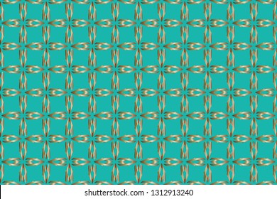 Colorful mosaic texture, Seamless  illustration for design seamless pattern with golden elements. Shining illustration with lines on abstract template. Vector illustration    