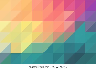 Colorful mosaic triangle background. Gradient abstract geometric pixel background. 