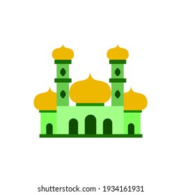 colorful mosque flat icon design. designs for ramadan.