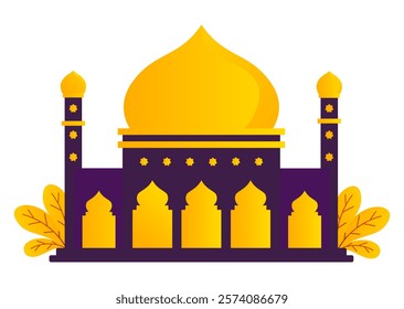 Colorful Mosque in Gradient Tones