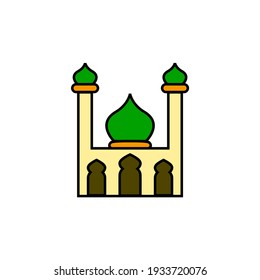 colorful mosque icon design. simple design for template