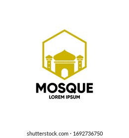 Farbige Moschee-Logo-Symbol-Vektorillustration-Illustrationsvorlage