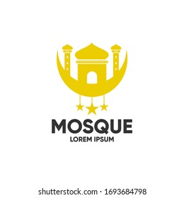 Farbige Moschee-Logo-Symbol-Vektorillustration-Illustrationsvorlage
