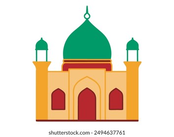 Colorful mosque ramadan kareem , mosque logo, vector illustration.