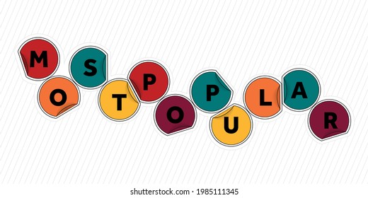 colorful Most Popular object,free vector paper cut Promotion.