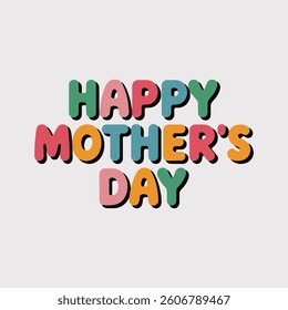 Colorful Mothers Day Greeting Design