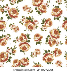 Colorful motif elements developed into large ready to print seamless patters set,mini watercolor hand drawn for textile fabric design