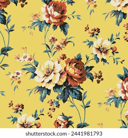 Colorful motif elements developed into large ready to print seamless patters set,mini watercolor hand drawn for textile fabric design