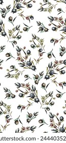 Colorful motif elements developed into large ready to print seamless patters set,mini watercolor hand drawn for textile fabric design