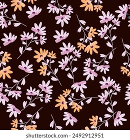 Colorful motif elements developed into large ready to print seamless patters set,mini watercolor hand drawn for textile fabric design