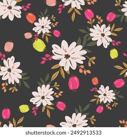 Colorful motif elements developed into large ready to print seamless patters set,mini watercolor hand drawn for textile fabric design