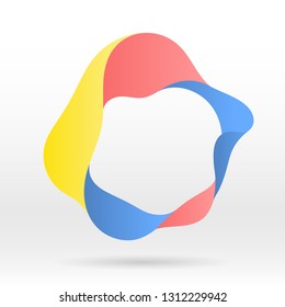 Colorful motion cycle wave abstract vector background