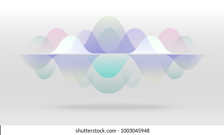 Colorful motion sound wave abstract vector background