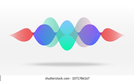 Colorful motion sound wave abstract vector background