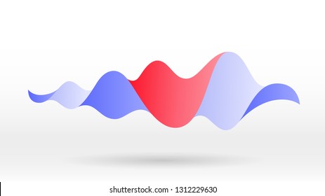 Colorful motion sound wave abstract vector background
