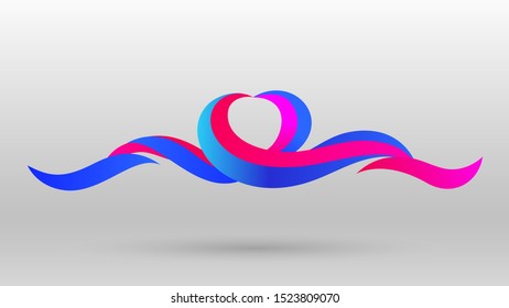 Colorful motion sound wave abstract vector background