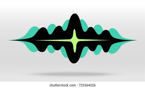 Colorful motion sound wave abstract vector background