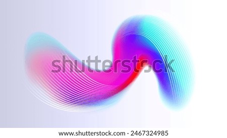 Colorful motion sound wave and line elements abstract vector background