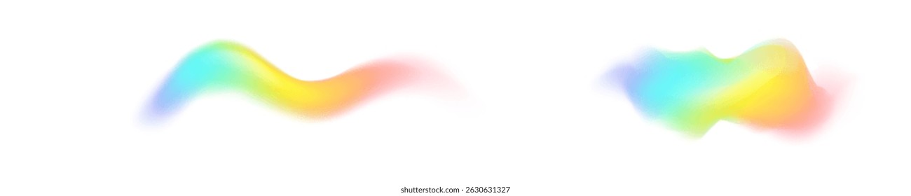 Sobreposição transparente de PNG de fluxo de movimento colorido para design visual vibrante