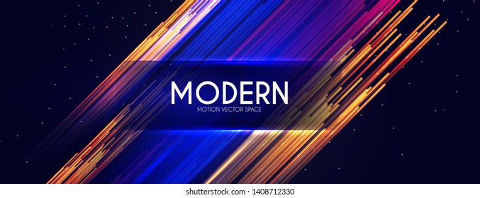 Colorful Motion Striped Effect with Light. Abstract Magic Color Background.