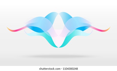 Colorful motion wave abstract vector background