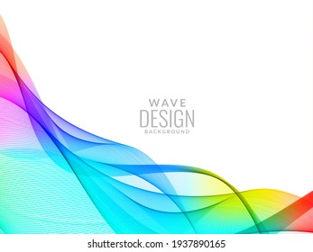 colorful motion wave style abstract background vector