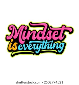 Colorful motivational typography art illustration