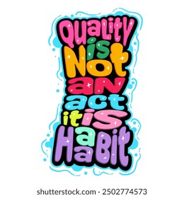 Colorful motivational typography art illustration