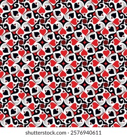 Colorful motley seamless pattern. Art forms are grouped and arranged in a specific order. Vector image for print, textile, packaging, interior design and your other projects.