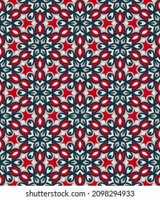 Colorful motley seamless pattern with Persian motives. Vector illustration for print, fabric, cover, packaging, interior decor, blog decoration and other your projects.