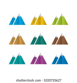 colorful mountain icons