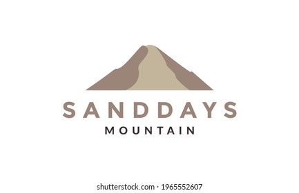 imagen gráfica del símbolo del vector del logotipo de la arena de montaña colorida