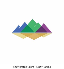 colorful mountain vector symbol element