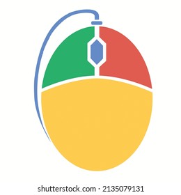 Farbige Maus, kann für Inhalte über Computer und Technologie sogar Logos verwendet werden