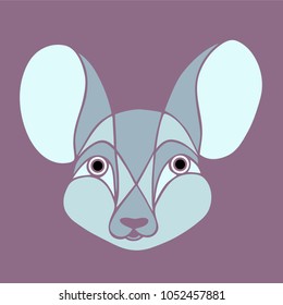 Colorful mouse full face
