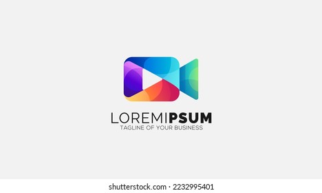 Colorful Movie maker Logo design Template illustration