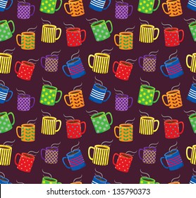 colorful mugs background