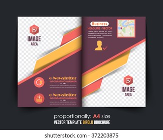 Colorful Mulipurpose Bi-Fold Brochure Design. Corporate Leaflet, Cover Template