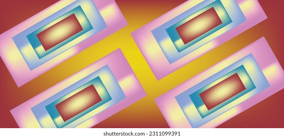 Colorful multi layers doors abstract design for gift wrapping paper and for background template 