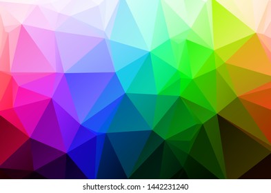 Colorful Multicolor Low poly crystal background. Polygon design pattern. green pink blue red yellow colorful Low poly vector illustration, low polygon background.