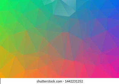 Colorful Multicolor Low poly crystal background. Polygon design pattern. green pink blue red yellow colorful Low poly vector illustration, low polygon background.