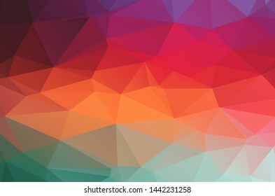 Colorful Multicolor Low poly crystal background. Polygon design pattern. green pink blue red yellow colorful Low poly vector illustration, low polygon background.
