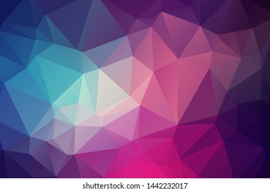 Colorful Multicolor Low poly crystal background. Polygon design pattern. dark colorful Low poly vector illustration, low polygon background.