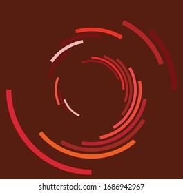colorful, multicolor and monochrome cyclic, cycle concentric ring. revolved spiral, vortex, whorl. abstract circular, radial loop shape, element over colored backdrop, background